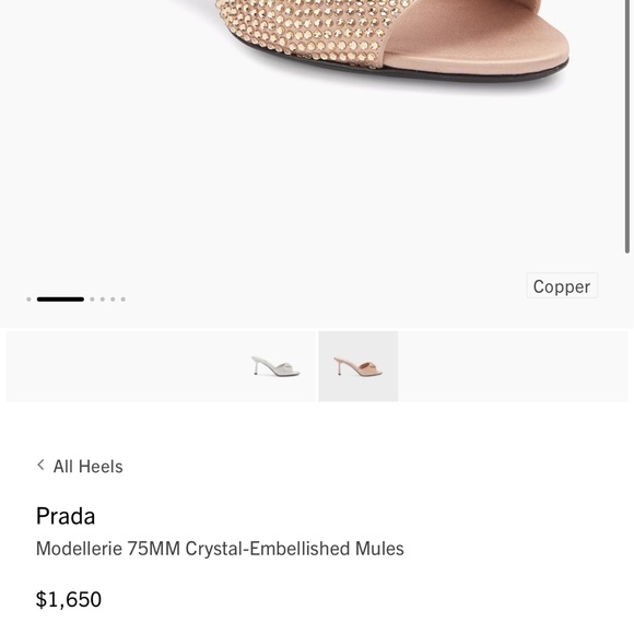 Prada Modellerie 75MM Crystal-Embellished Mules copper - Picture 3 of 16